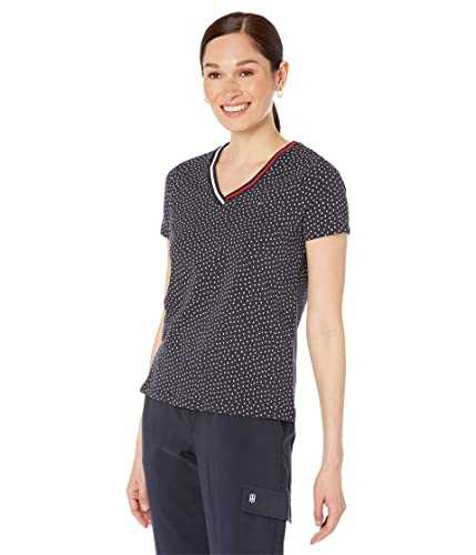 Tommy Hilfiger Women's Classic Cotton V-Neck T-Shirts Golf