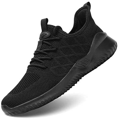 Mens Running Shoes Slip-on Walking Tennis Sneakers Lightweight Breathable Casual Soft Sole Mesh Workout Sports Shoes