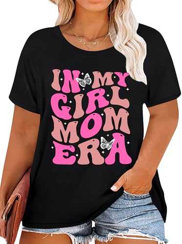 Plus Size Mom Shirt: Women in My Mom Era Tshirt Cute Mom Graphic Tee Mama Life Short Sleeve Shirt