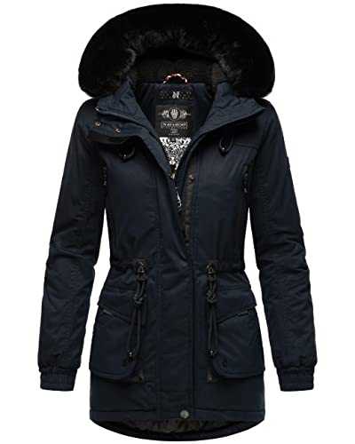 Navahoo Olessaa Women's Winter Jacket Cotton Parka with Removable Faux Fur XS - 3XL