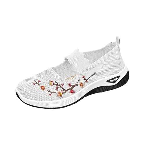 Women's Woven Orthopedic Shoes Breathable Soft Shoes Walking Anti Slip Anti Slip Sneakers Arch Support Denim Thigh High Sandals for Women