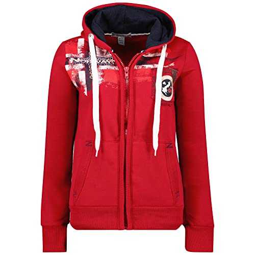 Geographical Norway Fespote Lady - Women's Hoodies Zip Jumpers Pockets - Sweatshirt Sweater Long Sleeve Warm Top Jacket - Women's Clothes Spring Summer Autumn Winter Season