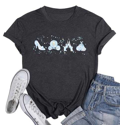 Magic Kingdom Shirt Magical Tshirt: Women Castle Graphic Tees Family Vacation Short Sleeve Tops Casual Holiday Outfits