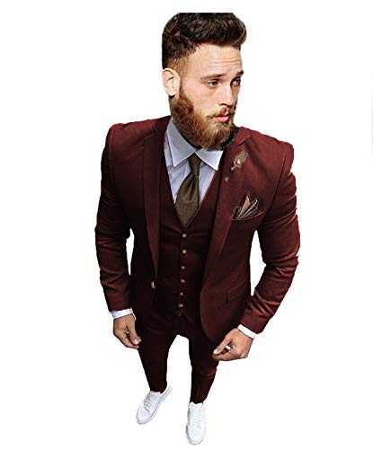 YYI Men's 3 Piece Business Suit Smart Casual Classic Tailored Fit Office Work