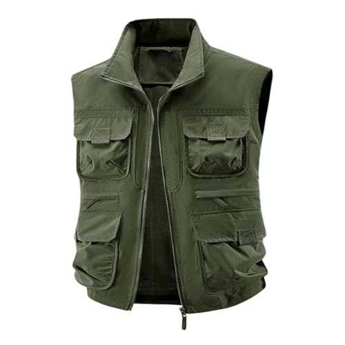 Generisch Men's Summer Sleeveless Vest Thin Outdoor Vest Fishing Vest Plus Size Summer Vest Leisure Vest Breathable Waterproof Outdoor Sports Vest Multifunctional Vest for Photography