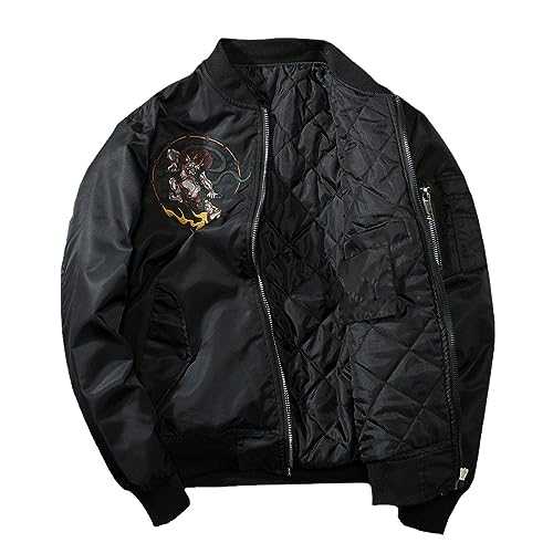 MQMYJSP Winter Men Bomber Jacket Japanese Embroidery Jacket Men Women Couple Baseball Jacket Harajuku Streetwear Autumn