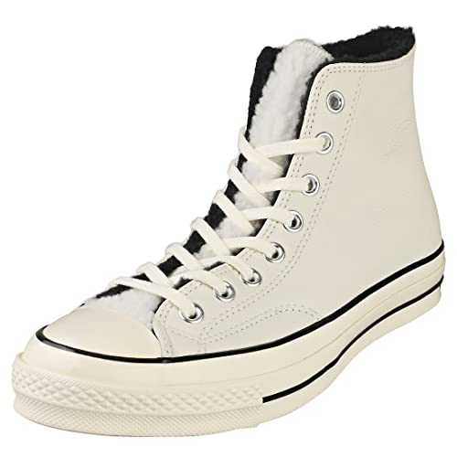 Chuck 70 HI Unisex Fashion Trainers in Egret Black - 10.5 UK