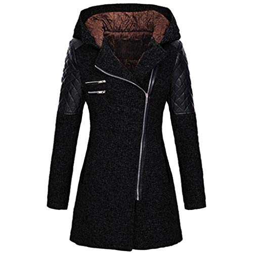 AMhomely Women Coat and Jacket Promotion Sale Women Warm Slim Jacket Thick Overcoat Winter Outwear Hooded Zipper Coat Plus Size Winter Warm Overcoat Hooded Parka Outwear Christmas UK Size S-XXXXXL