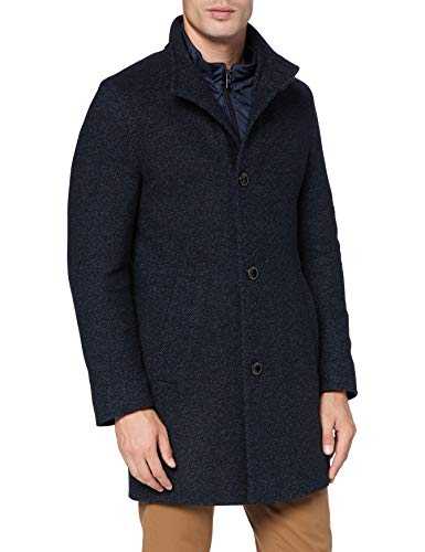 Bugatti Men's 621428-64428 Wool Coat, Marine, 34