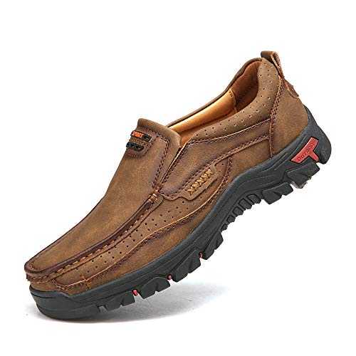 Mens Classic Walking Loafers Men Leather Leisure Driving Slip On Sneakers Casual Soft Outdoor Comfortable Dress Shoes