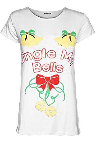 Fashion Star Womens Christmas Printed Cap Sleeve Xmas Basic Tees Casual T Shirt Top