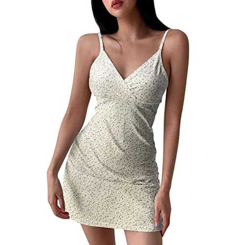 AMDOLE Party Dresses for Women UK for Women Casual Summer Dress V Neck Sleeveless Tank Dress Beach Dress Dress Ladies Dresses