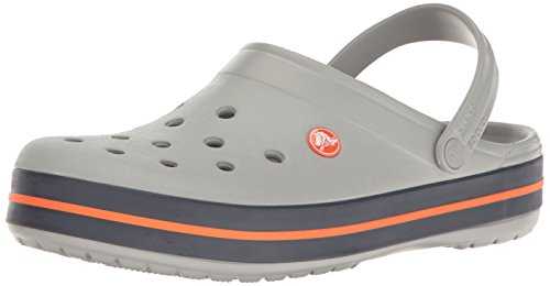 Crocband', Unisex Clog Clog, Light Grey/Navy, M5 | W6 UK (38/39 EU)