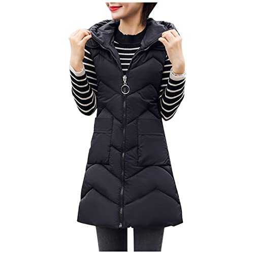 Padded Coats for Women Uk Plus Size, Womens Long Sleeve High Neck Lightweight Coat Autumn and Winter Vest European and American Cotton Jacket Color Stand-Up Collar Zipper Personality Women's Jacket