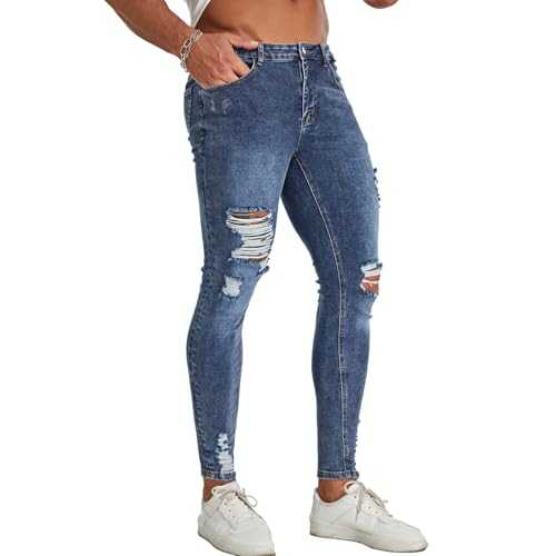 CadaSor Mens Skinny Jeans Super Stretch Slim Fit Jeans for Men Classic Tapered Leg Denim Pants