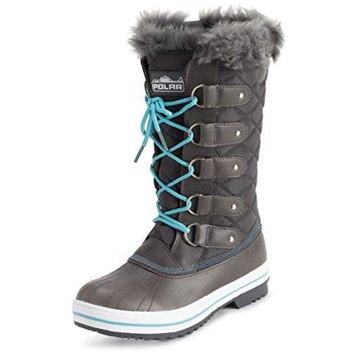 Womens Snow Boot Nylon Tall Winter Snow Waterproof Warm Rain Boot