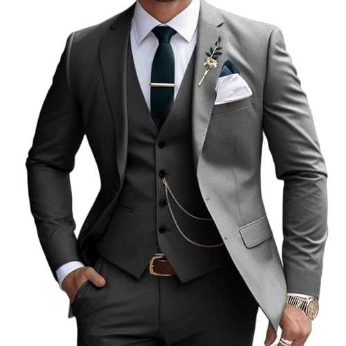 Lanshion Men's Business Suit Pants Set