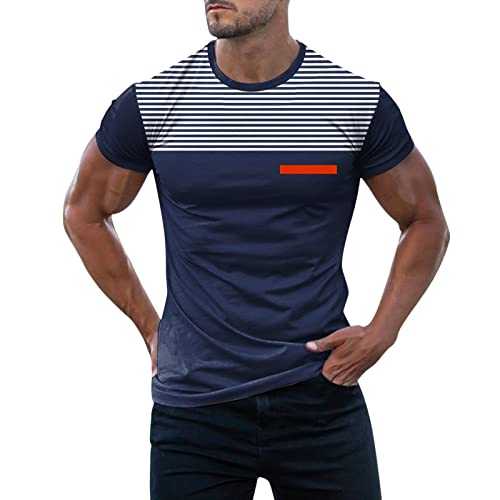 Mens Fashion T Shirt Short Sleeve Crewneck Muscle Workout Athletic Shirt Cotton Tee Shirt Top Elegant Gentleman Autumn Tops Xmas Tee Shirts for Men Christening Gifts for Boys Sale Clearance