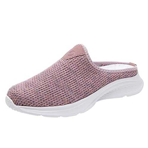 Leisure Women's Slip On Travel Soft Sole Comfortable Shoes Outdoor Mesh Shoes Fashion Sports Breathable Sliipers Casual Dress for Women with Arch Support