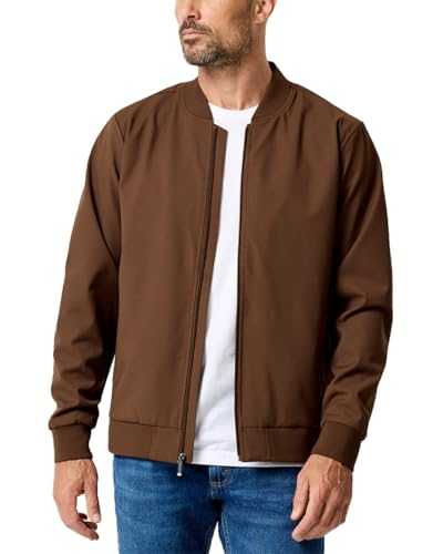 INTO THE AM Lightweight Bomber Jacket Men S-4XL Light Casual Stylish Zip-Up Windbreaker Fall Jackets