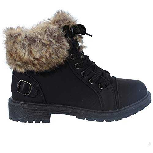 CORE COLLECTION Ladies Faux Fur Grip Sole Winter Warm Ankle Womens Boots Trainers Shoes Size 3-8