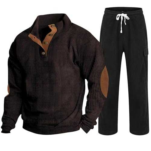 Men's Summer Breathable Two Breathable Suit Rolled Sleeve Shirt Pants Set Rival Suit