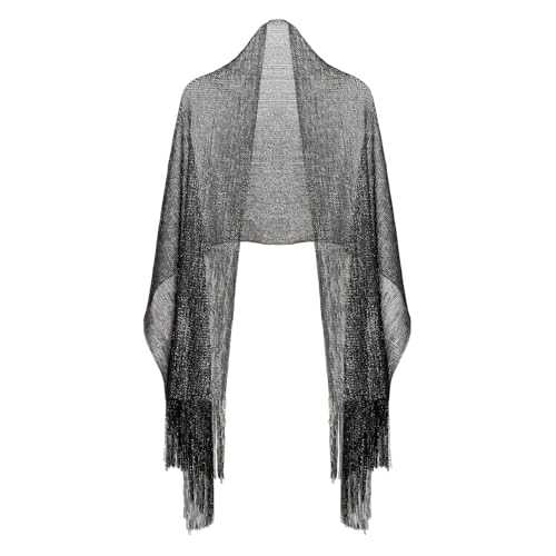 Basic Sense Metallic Shawl - Sparkling Evening & Bridal Wedding Wraps for Women