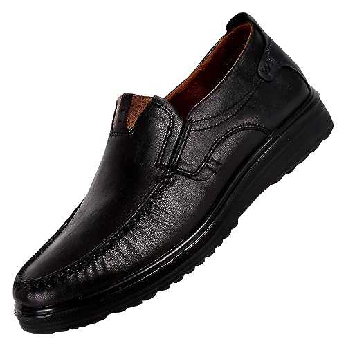 SAUTRV Men Casual Shoes Slip On Walking Shoes Breathable Comfort Fashion Loafers Leather Sneakers Driving Shoes for Male Business Work Casual Oxfords Men Shoes