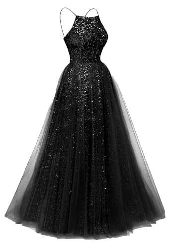 Sequin Tulle Prom Dresses
