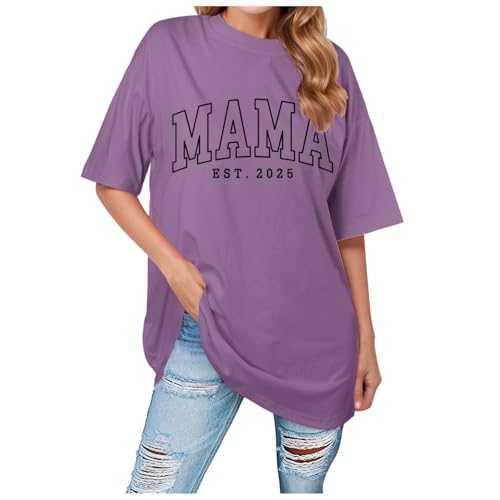 Oversize T Shirt Ladies Print Short Sleeve Round Neck Vintage V Neck Tops Casual Loose Basic Summer Tee Shirts Blouse Womens Long Sleeve Shirts Casual
