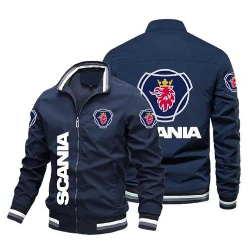 MODRYER Men's Jacket For SCANIA Lightweight Spring Sweatshirt Bomber Jackets Warm Long Sleeve Windbreaker For SCANIA Casual Business Coats Youth Boys Zipper Jackets