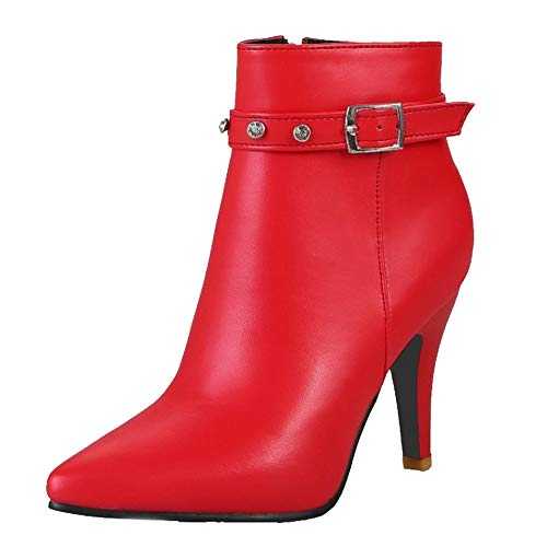 SJJH Fashion Women Ankle Boots with Thin Heel and Pointed Toe