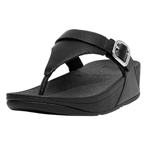 Women's Lulu Adjustable Leather Toe Post Wedge Sandal
