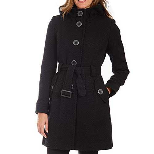 Fleet Street Ltd. Women's Single Breasted Twill Belted Coat