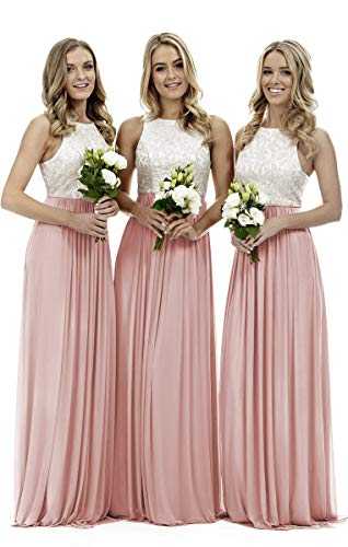 Lecureler Long Lace Prom Bridesmaid Dress