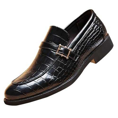 Mens Smart Shoes Breathable Driving Shoes Moccasins Formal Shoes Comfy Slip on Business Dress Shoes Comfort Fashion Walking Flat Oxfords Casual Leather Shoes UK Size