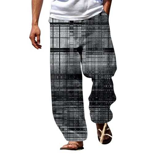 Summer Beach Trousers for Men | Yoga Beach Pants | Hippie Costume | Jogger Outdoor Pant | Baggy Streetwear | Casual Pant Elasticated Waist | Printed Tracksuit Bottoms | Lightweight Comfortable