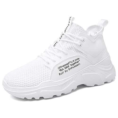 XIDISO Men's Trainers High Top Sneakers Sports Shoes Walking Shoes Tennis Shoes Leisure Road Running Shoes Lightweight Breathable Fashion Fitness Jogging