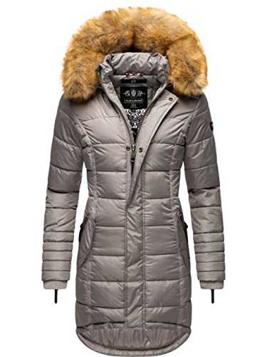 Navahoo Papaya Ladies’ Winter Puffer Coat with Faux Fur Hood 12 Colors XS-XXL