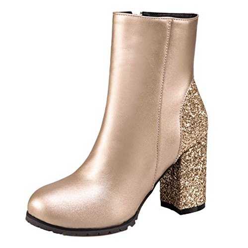 Onewus Fashion Ankle Boots with Bling Heel for All Wedding Parties and Fashion Boots