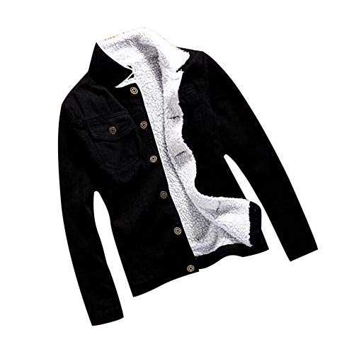 FNKDOR Women Winter Warm Denim Upset Jacket Vintage Fleece Lining Loose Jeans Coat Outwear