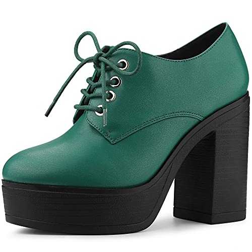 Allegra K Women's Platform Lace Up Chunky Heel Ankle Boots