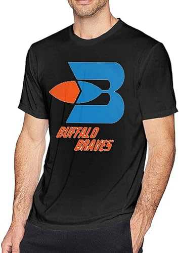 Buffalo Braves 70's Basketball Retro Team Logo Mens Unisex T-shirt Graphic Print Top Black Tee