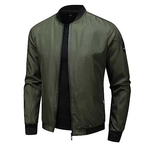 Beokeuioe Men's Bomber Jacket, Lightweight Thin Transition Jacket, Blouson Jackets, Windbreak Jacket, Aviator Jacket, Wind Jacket, Pilot Jacket, Summer Jackets, Casual Cycling Jacket, College Jacket