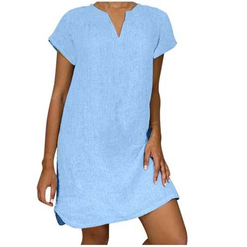 Womens Short Sleeve Summer Dresses, Casual Loose Flowy Dress Cute Comfortable Comfy Dresses