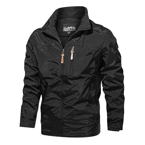 CXKOLD Winter Jackets for Men Waterproof Coats for Men Mens Fleece - Mens Fleece Jackets Full Zip - Mens Lightweight Summer Jacket Mens Winter Coats Long Men's Long Sleeve Fleece Jacket Men's Sport