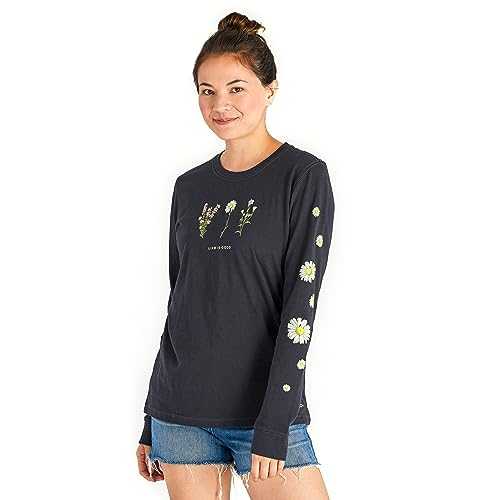 Life Is Good Women's Crusher Graphic Long Sleeve T-Shirt Wildflower T-Shirt