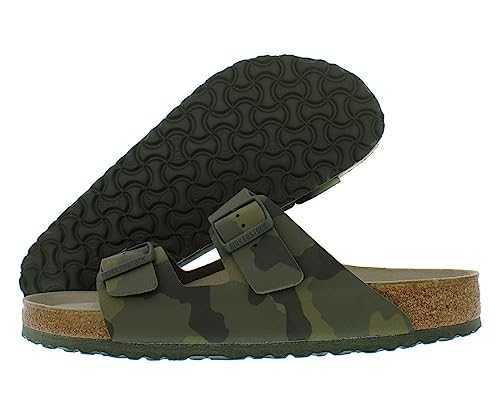 Men's Arizona Soft Footbed Sandals, Desert Soil Camo Green/Cork Brown-green, 10-10.5 Women/8-8.5 Men