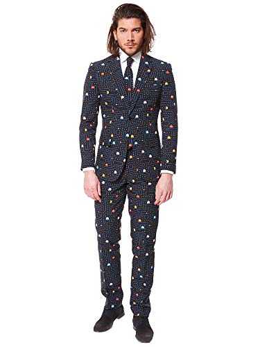 OppoSuits Men's Prom Suits Pac-Man – Comes with Jacket, Pants and Tie in Funny Designs