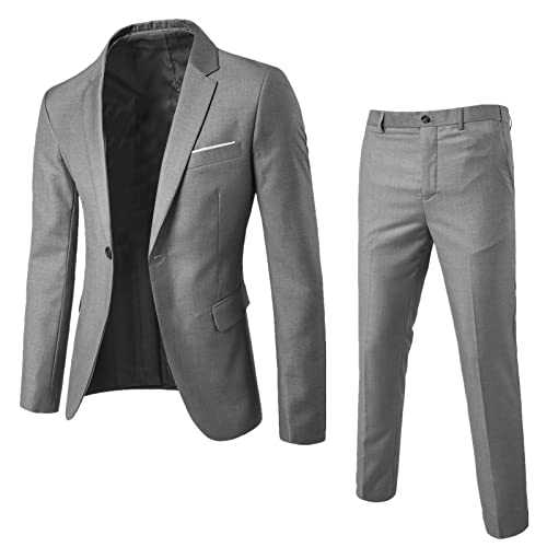 Men’s Suit Slim 2 Piece Suit Business Wedding Party Jacket Vest & Pants Coat Roaring 20s Suits for Men